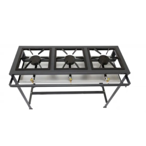 Fogão Industrial 3 Bocas Alta Pressão Linha Econômica FE-503 Metal Brey