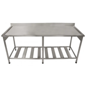 Mesa Lisa em Aço Inox 304 de 190x70 cm Metal Brey