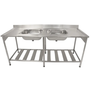 Pia em Aço Inox 304 com Duas Cubas Metal Brey